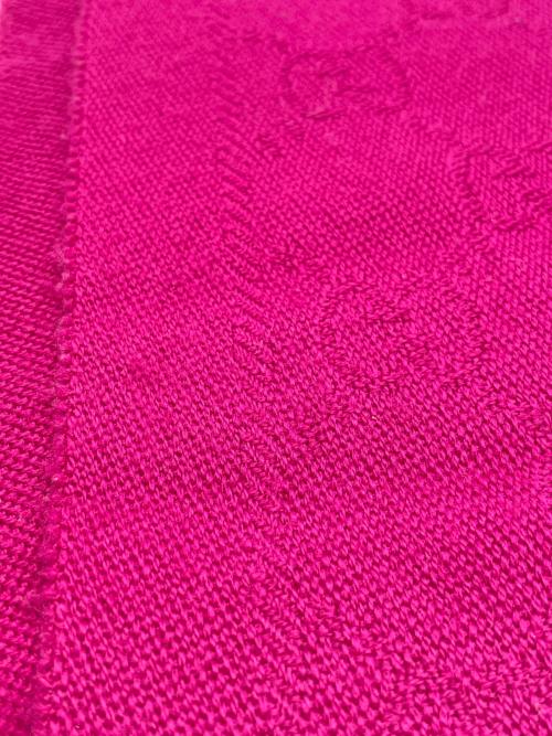 GUCCI（グッチ）GUCCI (グッチ) ストールマフラー ショッキングピンクの古着・服飾アイテム