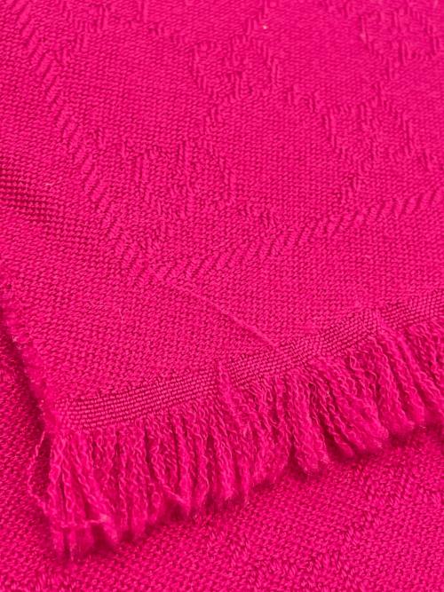 GUCCI（グッチ）GUCCI (グッチ) ストールマフラー ショッキングピンクの古着・服飾アイテム