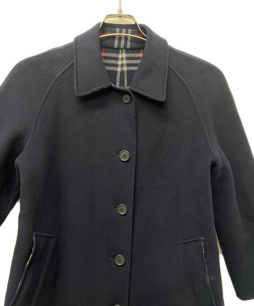 Burberry's（バーバリーズ）Burberry's (バーバリーズ) リバーシブルウールコート ネイビー サイズ:Ｌの古着・服飾アイテム