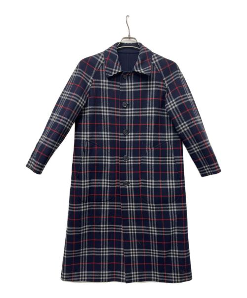 Burberry's（バーバリーズ）Burberry's (バーバリーズ) リバーシブルウールコート ネイビー サイズ:Ｌの古着・服飾アイテム