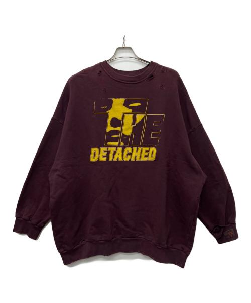 RAF SIMONS（ラフシモンズ）RAF SIMONS (ラフシモンズ) ダメージ加工クルーネックスウェット ブラウン サイズ:Ｍの古着・服飾アイテム