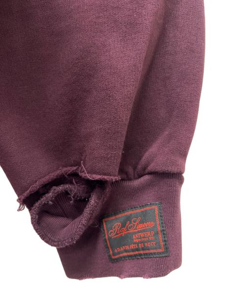 RAF SIMONS（ラフシモンズ）RAF SIMONS (ラフシモンズ) ダメージ加工クルーネックスウェット ブラウン サイズ:Ｍの古着・服飾アイテム