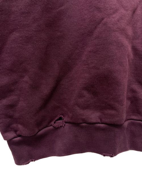 RAF SIMONS（ラフシモンズ）RAF SIMONS (ラフシモンズ) ダメージ加工クルーネックスウェット ブラウン サイズ:Ｍの古着・服飾アイテム