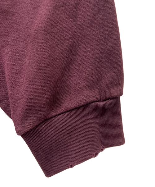 RAF SIMONS（ラフシモンズ）RAF SIMONS (ラフシモンズ) ダメージ加工クルーネックスウェット ブラウン サイズ:Ｍの古着・服飾アイテム