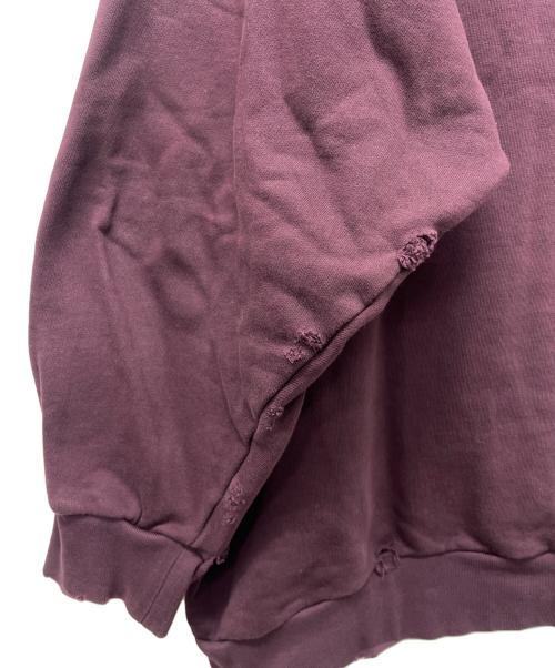 RAF SIMONS（ラフシモンズ）RAF SIMONS (ラフシモンズ) ダメージ加工クルーネックスウェット ブラウン サイズ:Ｍの古着・服飾アイテム