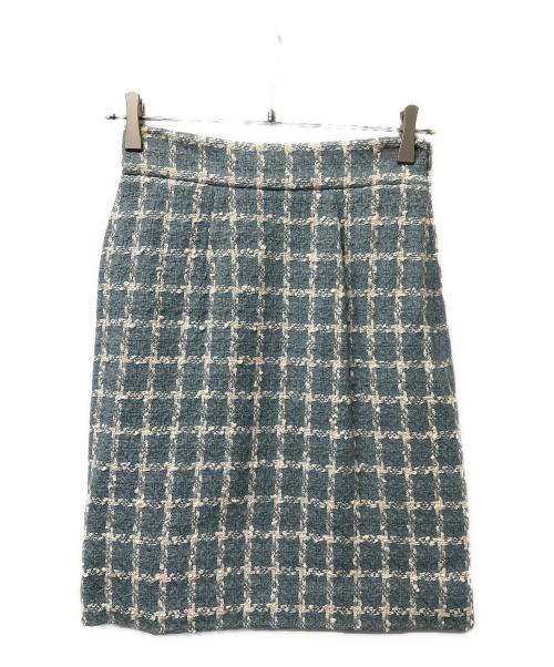 VALENTINO（ヴァレンティノ）VALENTINO (ヴァレンティノ) ツイードセットアップスーツ スカイブルー サイズ:３８の古着・服飾アイテム