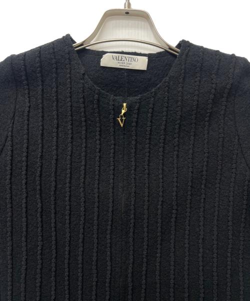 VALENTINO（ヴァレンティノ）VALENTINO (ヴァレンティノ) ジップカーディガン ブラック サイズ:不明の古着・服飾アイテム