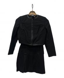 RALPH LAUREN（ラルフローレン）の古着「レザーパイピングセットアップ」｜ブラック