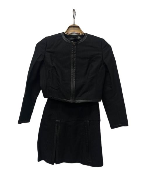 RALPH LAUREN（ラルフローレン）RALPH LAUREN (ラルフローレン) レザーパイピングセットアップ ブラック サイズ:０の古着・服飾アイテム