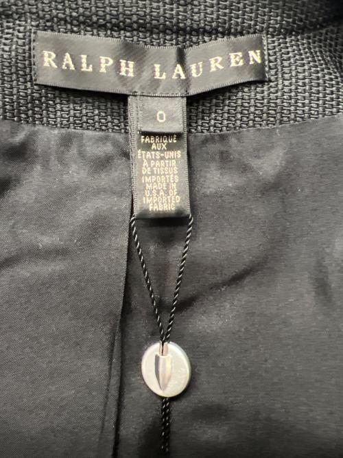 RALPH LAUREN（ラルフローレン）RALPH LAUREN (ラルフローレン) レザーパイピングセットアップ ブラック サイズ:０の古着・服飾アイテム