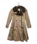 VALENTINOヴァレンティノ）の古着「ファー付コート」｜ベージュ