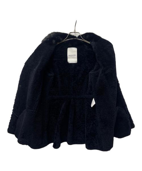 VALENTINO（ヴァレンティノ）VALENTINO (ヴァレンティノ) ミンクファームートンコート ネイビー サイズ:３６の古着・服飾アイテム