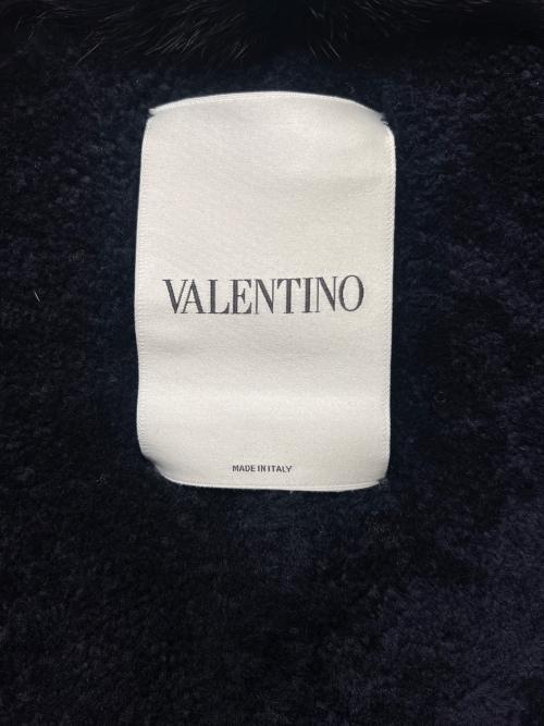 VALENTINO（ヴァレンティノ）VALENTINO (ヴァレンティノ) ミンクファームートンコート ネイビー サイズ:３６の古着・服飾アイテム
