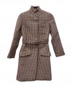 MIU MIUミュウミュウ）の古着「チェックコート」｜レッド×ベージュ