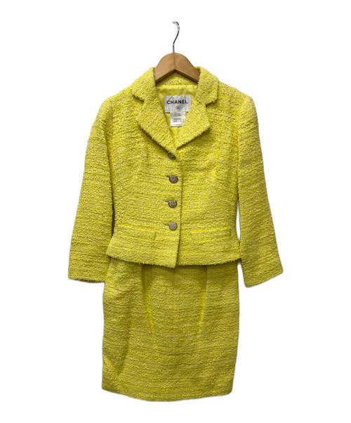 CHANEL（シャネル）CHANEL (シャネル) セットアップスーツ イエロー サイズ:３４の古着・服飾アイテム