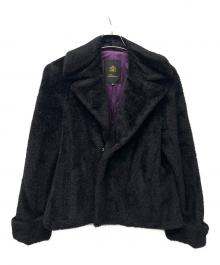 DRAWER（ドゥロワー）の古着「フェイクファージャケット」｜ブラック