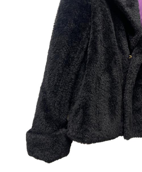 DRAWER（ドゥロワー）DRAWER (ドゥロワー) フェイクファージャケット ブラック サイズ:３６の古着・服飾アイテム