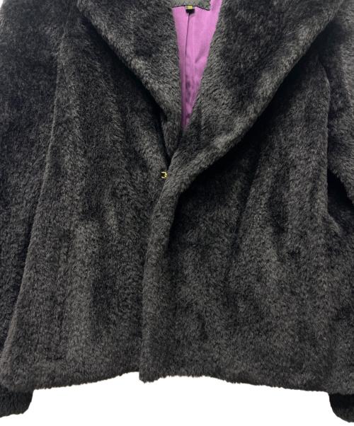 DRAWER（ドゥロワー）DRAWER (ドゥロワー) フェイクファージャケット ブラック サイズ:３６の古着・服飾アイテム