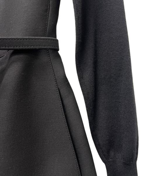 VALENTINO（ヴァレンティノ）VALENTINO (ヴァレンティノ) タートルネックニットレイヤードワンピース ブラック サイズ:３８の古着・服飾アイテム