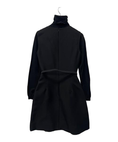 VALENTINO（ヴァレンティノ）VALENTINO (ヴァレンティノ) タートルネックニットレイヤードワンピース ブラック サイズ:３８の古着・服飾アイテム