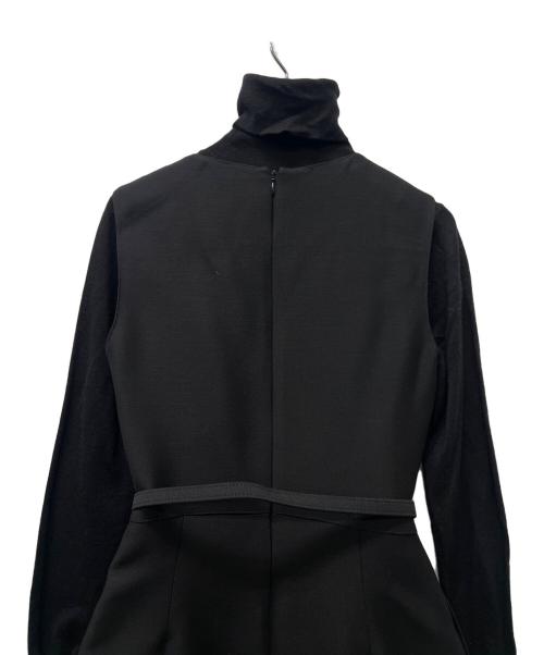 VALENTINO（ヴァレンティノ）VALENTINO (ヴァレンティノ) タートルネックニットレイヤードワンピース ブラック サイズ:３８の古着・服飾アイテム
