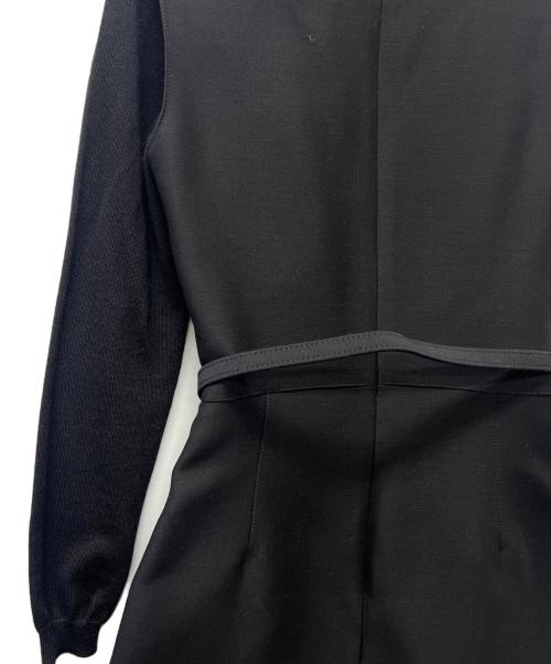 VALENTINO（ヴァレンティノ）VALENTINO (ヴァレンティノ) タートルネックニットレイヤードワンピース ブラック サイズ:３８の古着・服飾アイテム