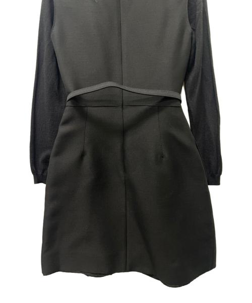 VALENTINO（ヴァレンティノ）VALENTINO (ヴァレンティノ) タートルネックニットレイヤードワンピース ブラック サイズ:３８の古着・服飾アイテム