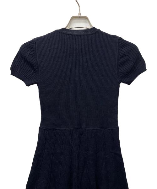 VALENTINO（ヴァレンティノ）VALENTINO (ヴァレンティノ) ニット半袖ワンピース ネイビー サイズ:Ｓの古着・服飾アイテム
