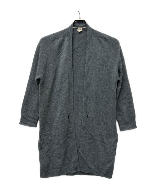 HERMES（エルメス）HERMES (エルメス) ロングカーディガン グレー サイズ:３４の古着・服飾アイテム
