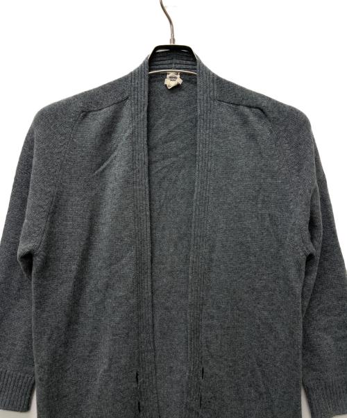 HERMES（エルメス）HERMES (エルメス) ロングカーディガン グレー サイズ:３４の古着・服飾アイテム