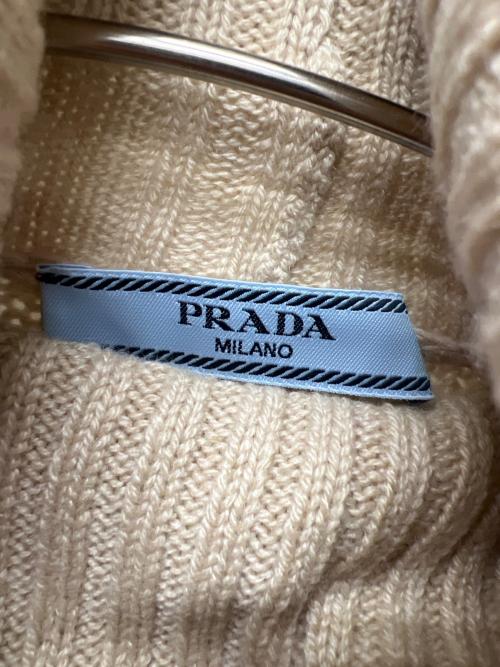 PRADA（プラダ）PRADA (プラダ) 薄手ニット ベージュ サイズ:４０の古着・服飾アイテム