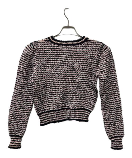 CHANEL（シャネル）CHANEL (シャネル) キーネックニット ピンク サイズ:３４の古着・服飾アイテム