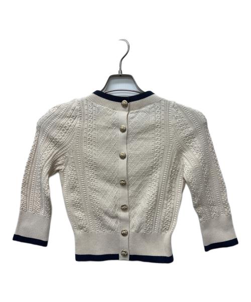 CHANEL（シャネル）CHANEL (シャネル) アンサンブルニット&スカート ホワイト×ネイビー サイズ:３６の古着・服飾アイテム