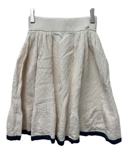 CHANEL（シャネル）CHANEL (シャネル) アンサンブルニット&スカート ホワイト×ネイビー サイズ:３６の古着・服飾アイテム
