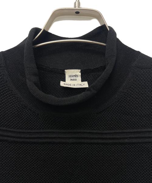 HERMES（エルメス）HERMES (エルメス) ノースリーブニット ブラック サイズ:３４の古着・服飾アイテム