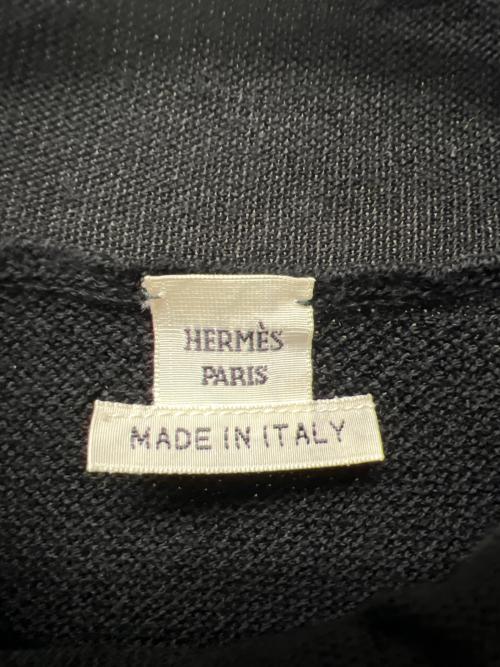 HERMES（エルメス）HERMES (エルメス) ノースリーブニット ブラック サイズ:３４の古着・服飾アイテム