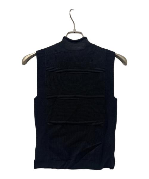 HERMES（エルメス）HERMES (エルメス) ノースリーブニット ブラック サイズ:３４の古着・服飾アイテム