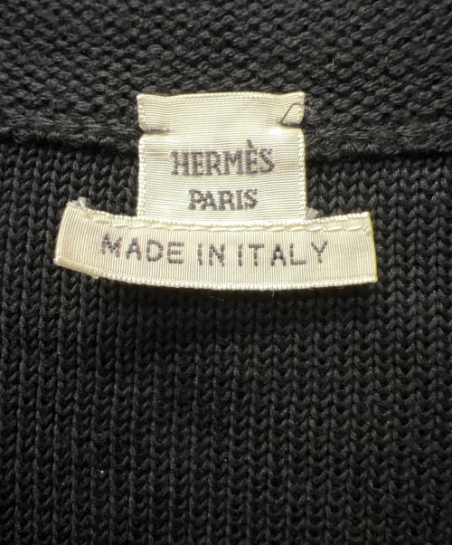 HERMES（エルメス）HERMES (エルメス) 厚手カーディガン ブラック サイズ:３４の古着・服飾アイテム