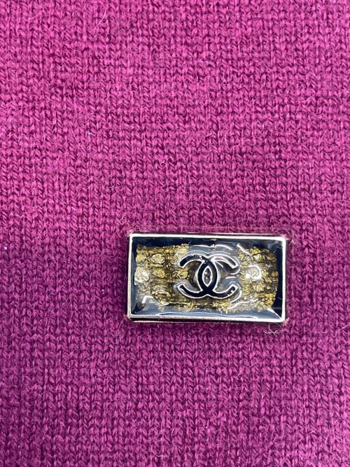CHANEL（シャネル）CHANEL (シャネル) マフラー レッド×グレーの古着・服飾アイテム