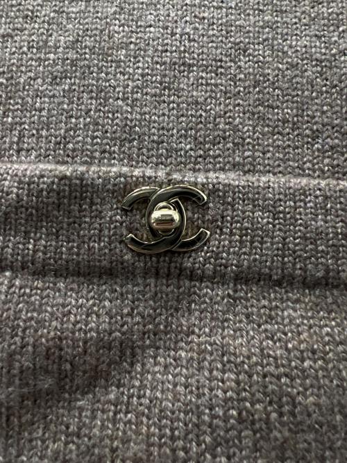 CHANEL（シャネル）CHANEL (シャネル) 半袖ワンピース ベージュ×レッド サイズ:３６の古着・服飾アイテム