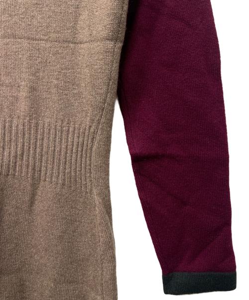 CHANEL（シャネル）CHANEL (シャネル) ロングカーディガン レッド×ベージュ サイズ:３４の古着・服飾アイテム