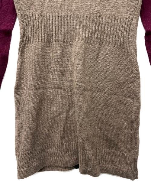 CHANEL（シャネル）CHANEL (シャネル) ロングカーディガン レッド×ベージュ サイズ:３４の古着・服飾アイテム