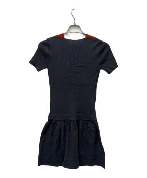 CHANEL（シャネル）CHANEL (シャネル) 半袖ワンピース グレー×オレンジ サイズ:３６の古着・服飾アイテム