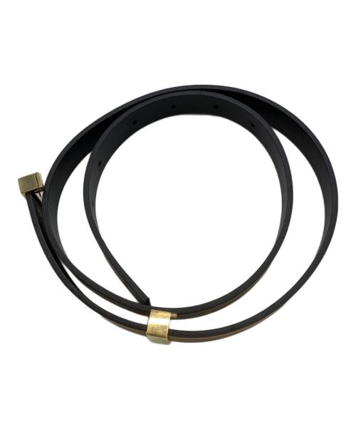 CELINE（セリーヌ）CELINE (セリーヌ) ダブルスタッドバックルナローベルト ブラウン サイズ:XSの古着・服飾アイテム