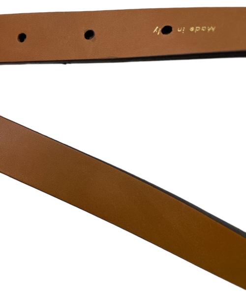 CELINE（セリーヌ）CELINE (セリーヌ) ダブルスタッドバックルナローベルト ブラウン サイズ:XSの古着・服飾アイテム