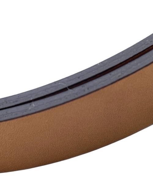 CELINE（セリーヌ）CELINE (セリーヌ) ダブルスタッドバックルナローベルト ブラウン サイズ:XSの古着・服飾アイテム