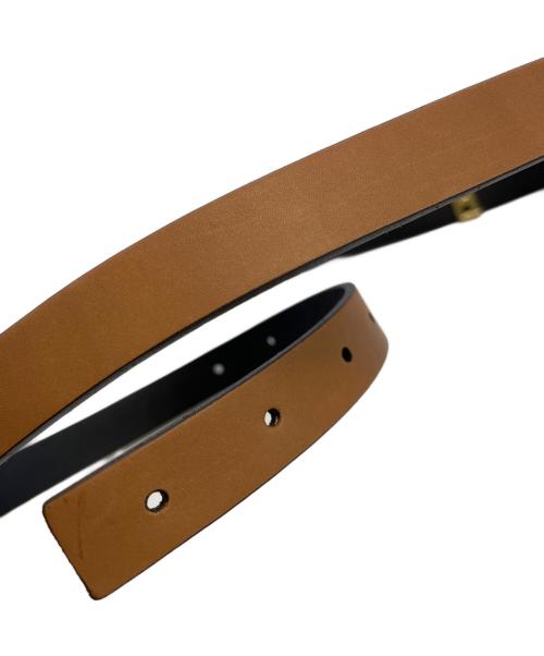 CELINE（セリーヌ）CELINE (セリーヌ) ダブルスタッドバックルナローベルト ブラウン サイズ:XSの古着・服飾アイテム