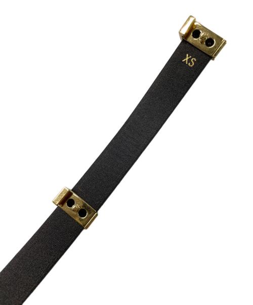 CELINE（セリーヌ）CELINE (セリーヌ) ダブルスタッドバックルナローベルト ブラウン サイズ:XSの古着・服飾アイテム