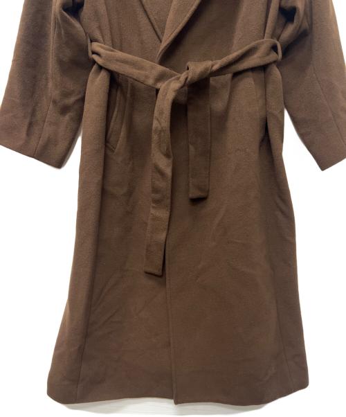 SIMPLICITE（シンプリシテ）SIMPLICITE (シンプリシテ) ショートメルトモッサテイラーボクシーロング ブラウン サイズ:Mの古着・服飾アイテム