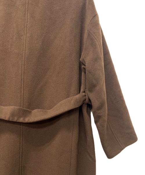 SIMPLICITE（シンプリシテ）SIMPLICITE (シンプリシテ) ショートメルトモッサテイラーボクシーロング ブラウン サイズ:Mの古着・服飾アイテム